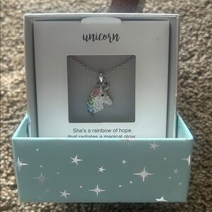 Kohl's Silver Multicolor Unicorn Necklace